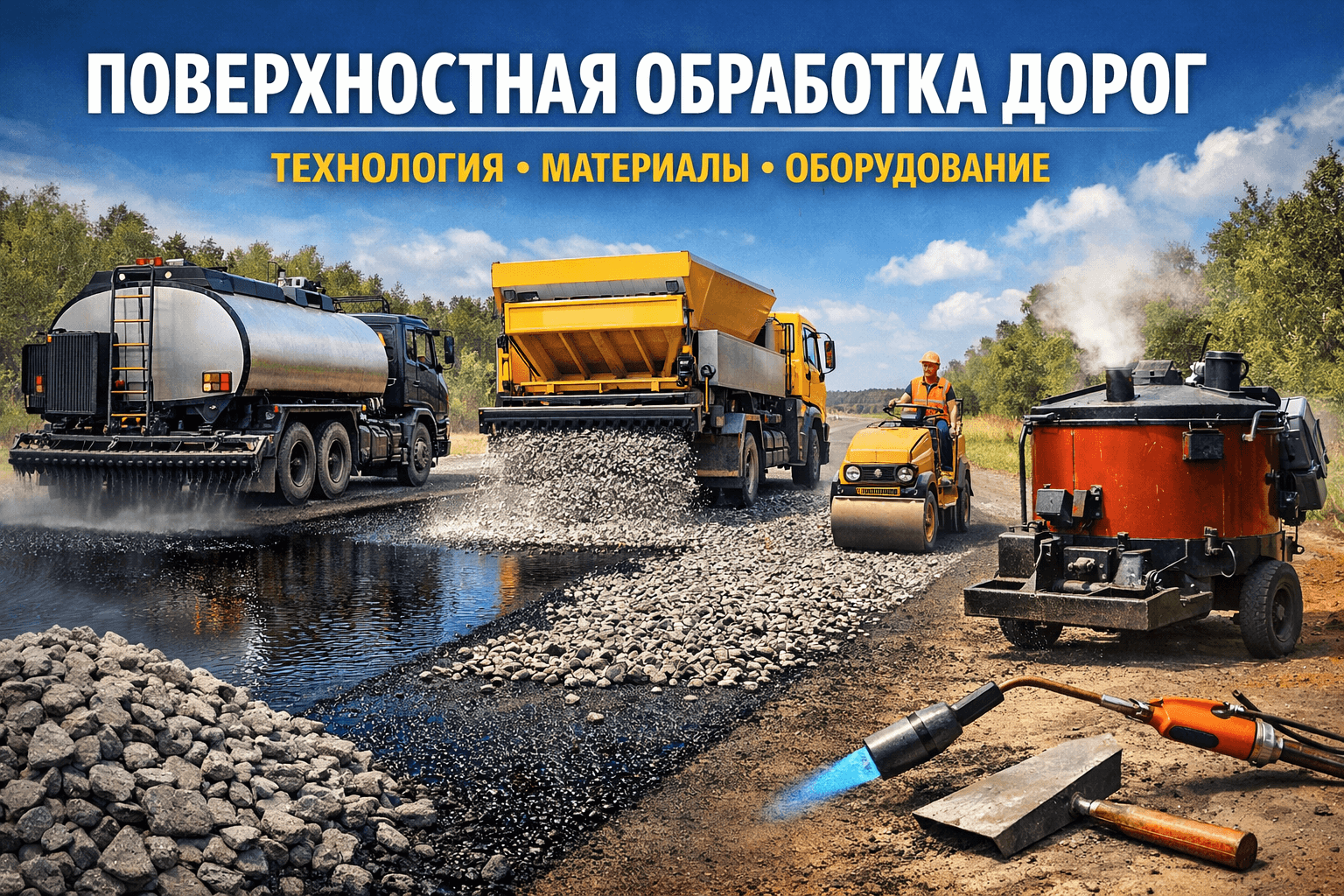 Поверхностная обработка дорог